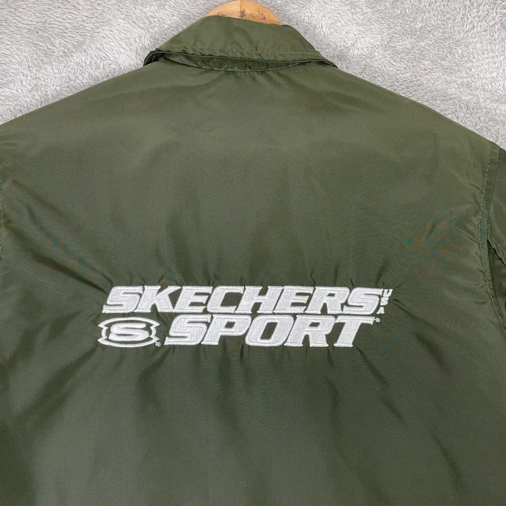 Vintage Skechers Sport Jacket Mens Small Green Tony Nowak USA Coach Jacket